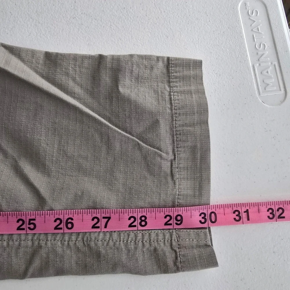 Vuori Meta Jogger Mens 34 Khaki Tan Organic Cotton Ripstop Stretch Pants Tapered